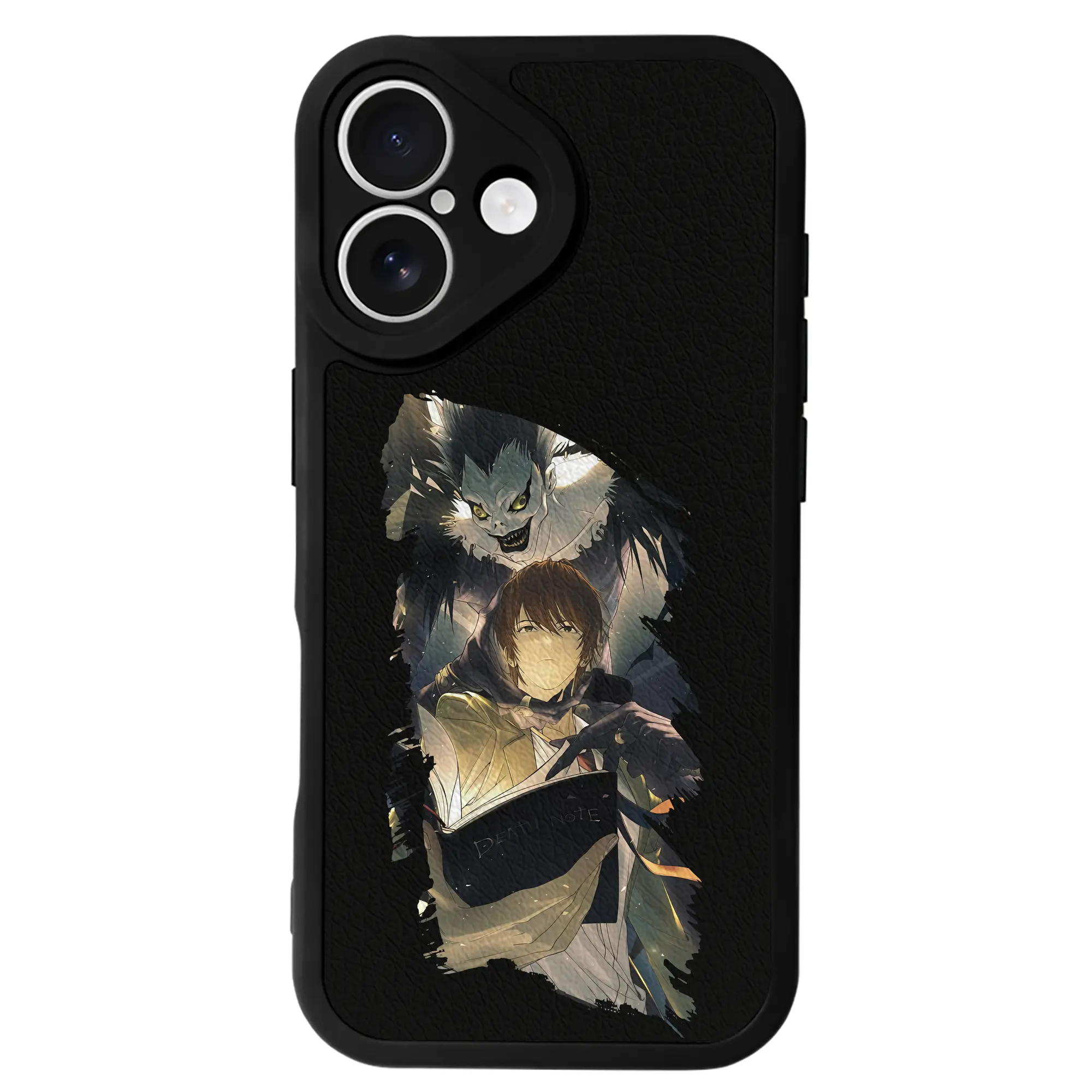 デスノート グッズ,夜神月 - IPhone 16シリーズ対応 ・ シリコンスマホケース ・ レザー調 ・ 高精度フィット ・ 耐衝撃 ・ ワイヤレス充電対応 ・ 精密カット